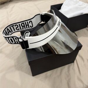 Dior Monochrome Visor with Clear Shield